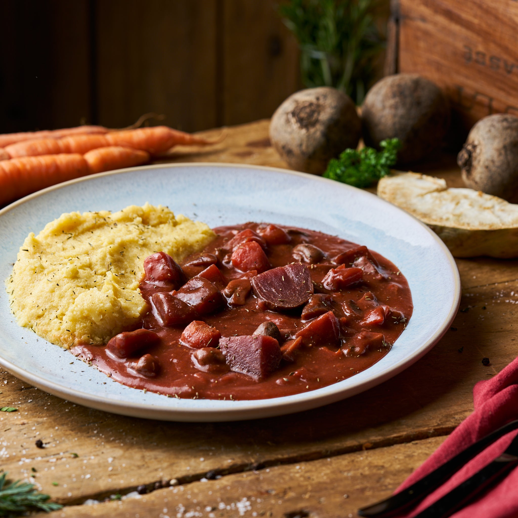 Schmorgemüse nach franz. Art mit Rosmarinpolenta als Fertiggericht