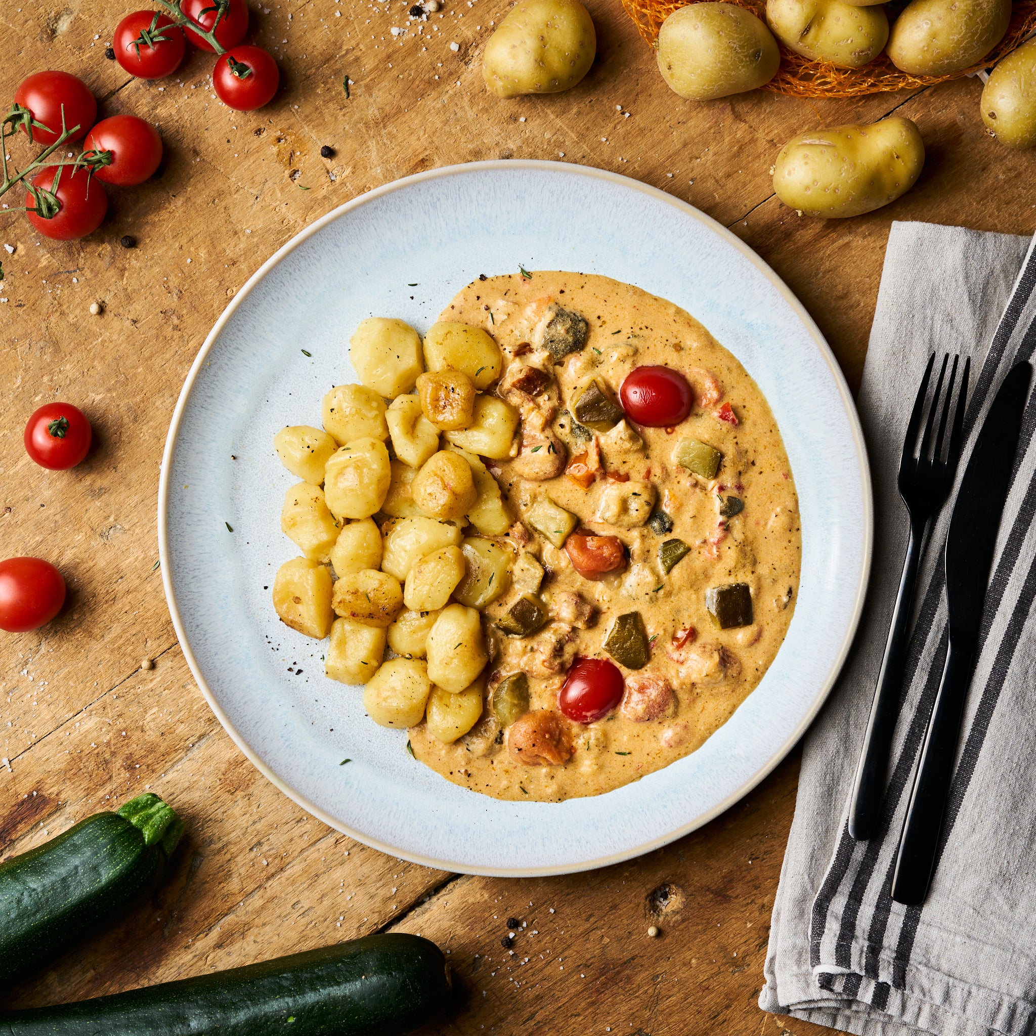 Gnocchi-Ricottasauce-Zucchini